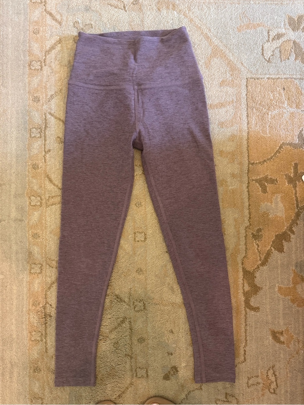 Beyond Yoga Heathered Purple High-Waist Leggings